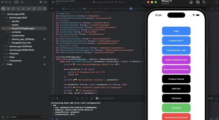 Firebraze for iOS Swift